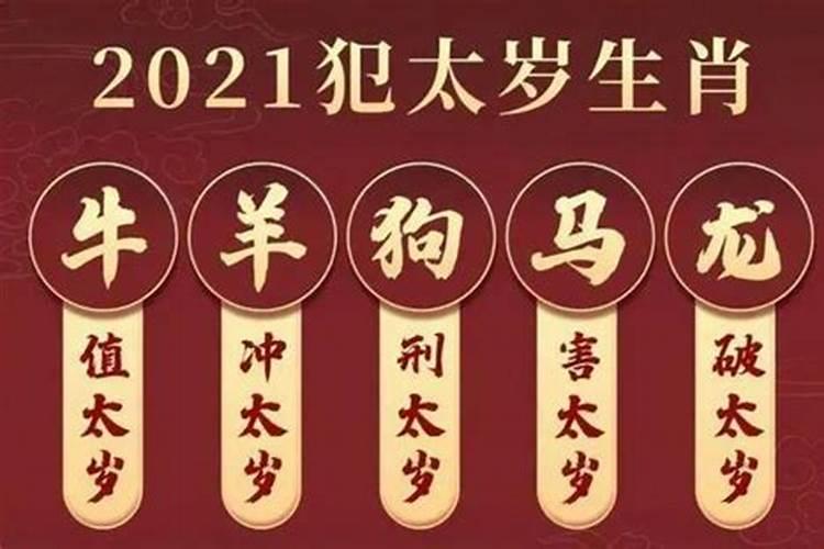 2021犯太岁生肖属相有几个生肖