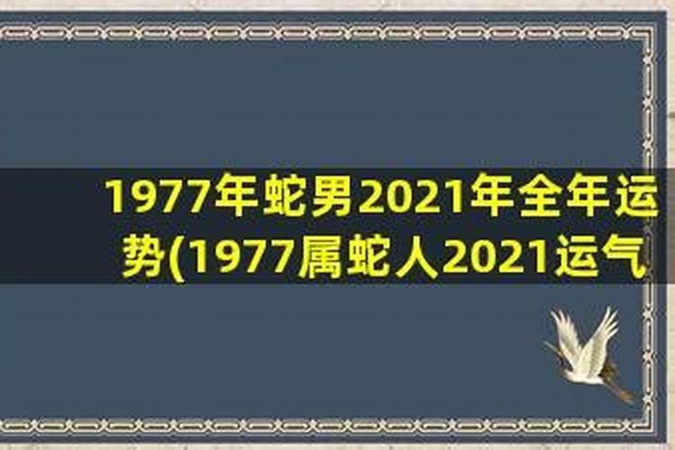 2001蛇男2021年运势