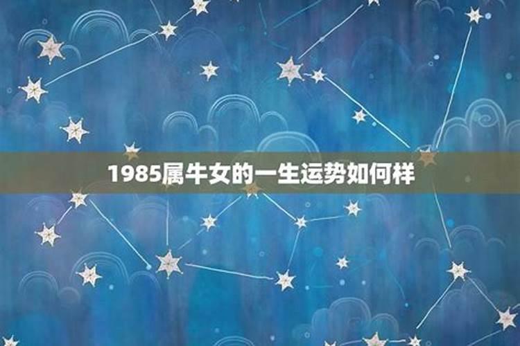 1985年属牛女一生运程