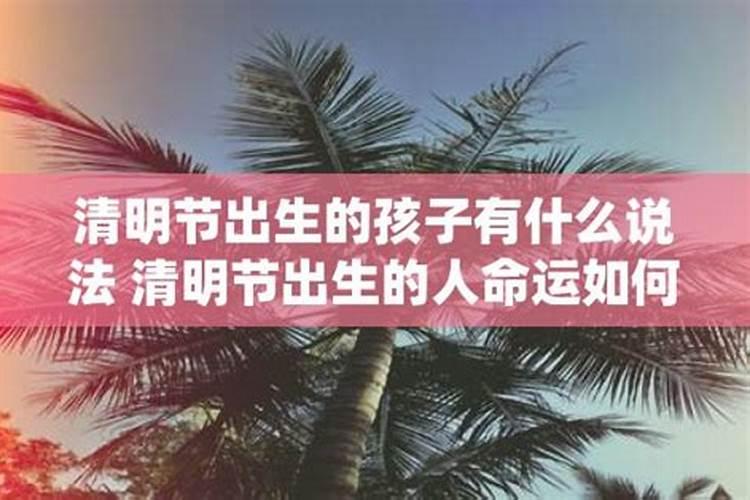 清明出生的人运气好吗