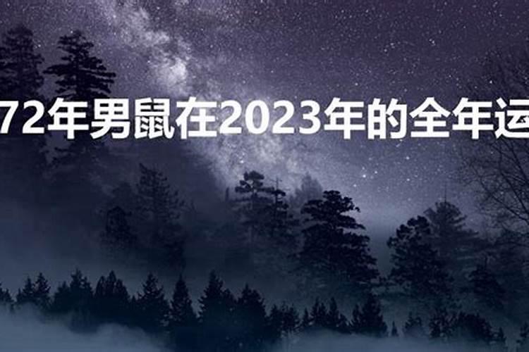 72年鼠2023年运势