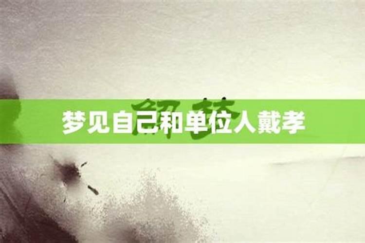 梦见自己披麻戴孝是什么意思