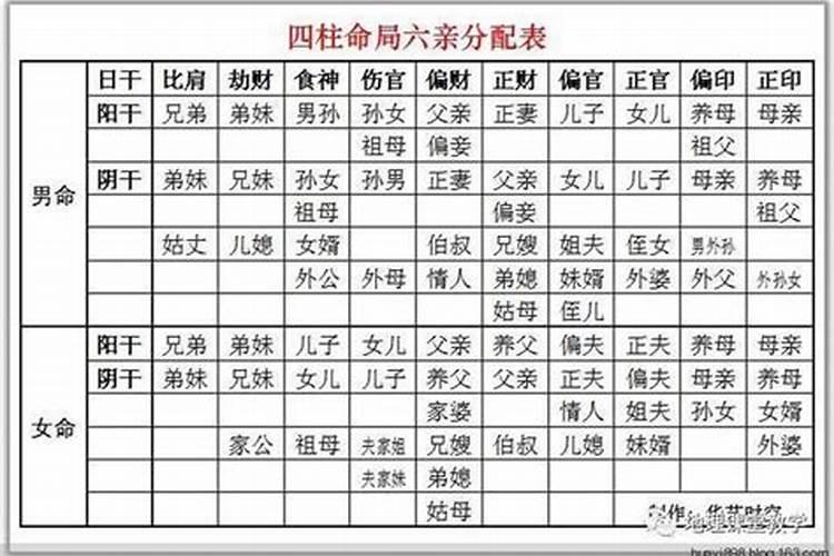 八字十神女命六亲