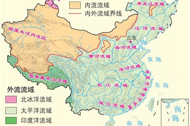 中国三大内流河和三大外流河是什么