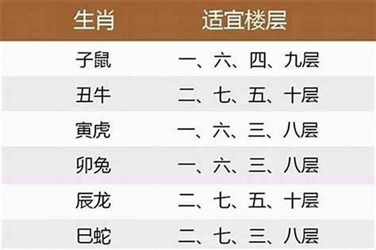 十二生肖适合住哪个楼层