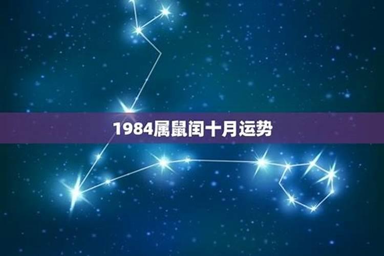 1984年润10月初四出生人的运势