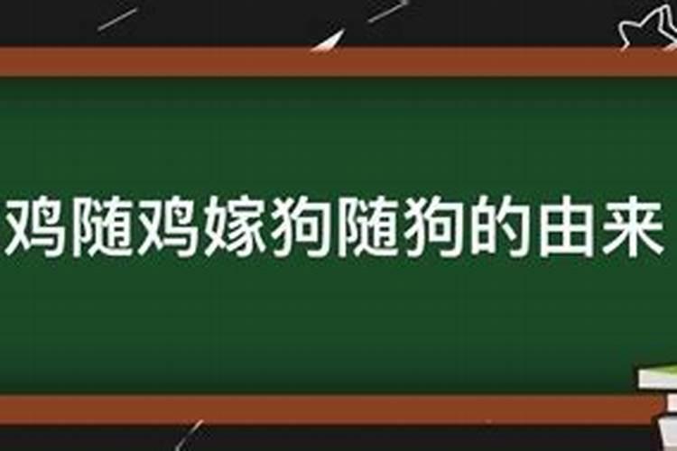 嫁鸡随鸡嫁狗随狗的来源