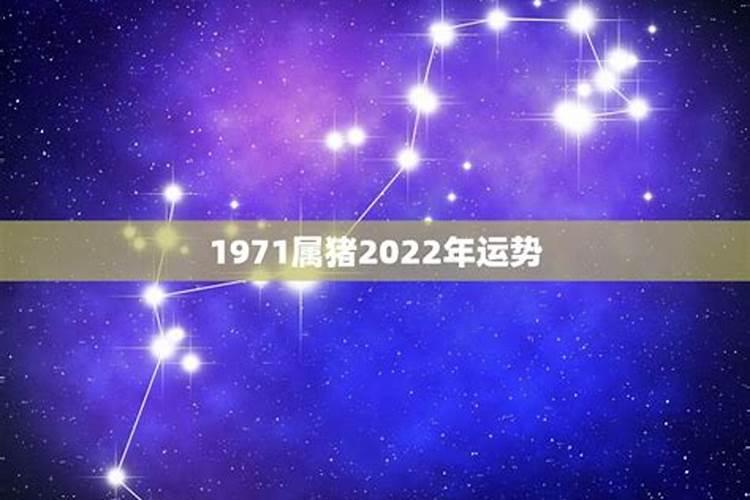 1971年属猪每月运势2022年